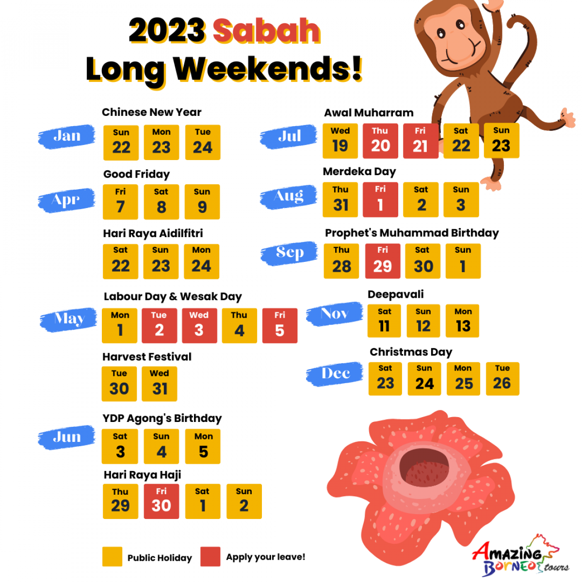 Sabah And Sarawak Public Holidays 2023 Long Weekends Holidays 